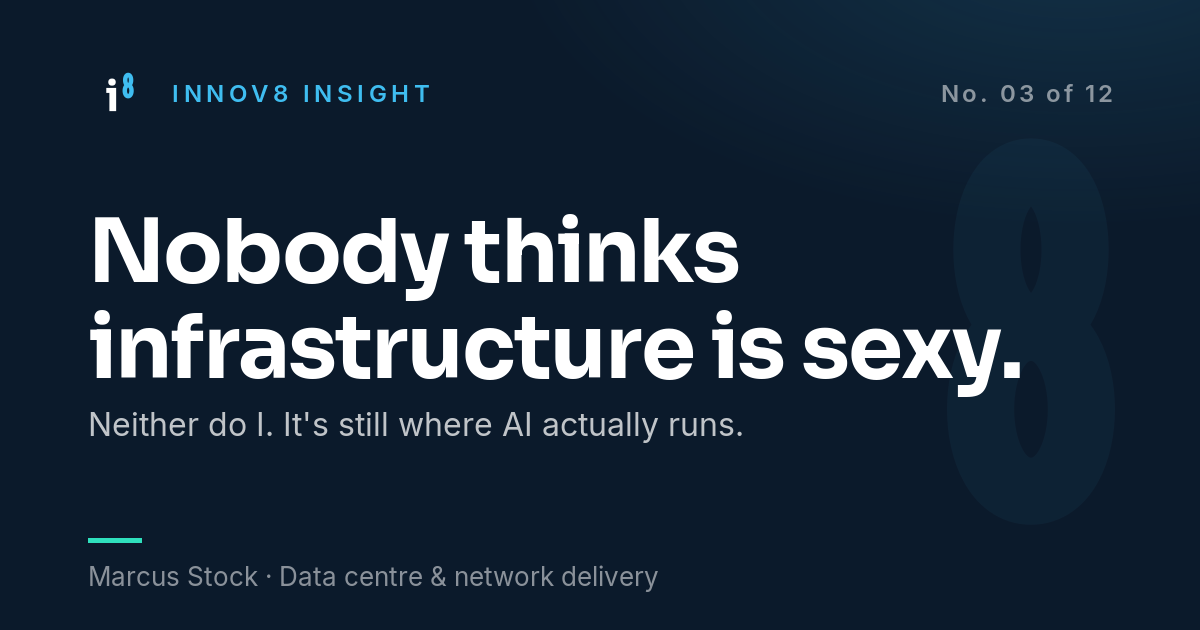 Innov8 Insight. Nobody thinks infrastructure is sexy.