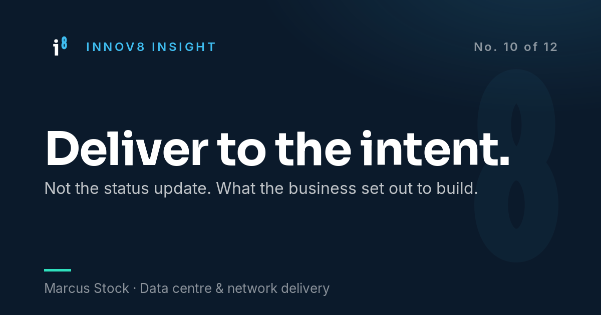Innov8 Insight. Deliver to the intent.