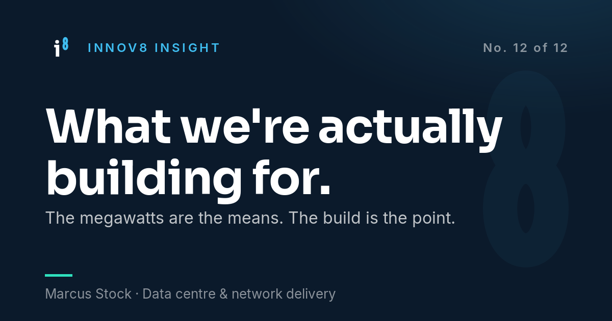Innov8 Insight. What we're actually building for.