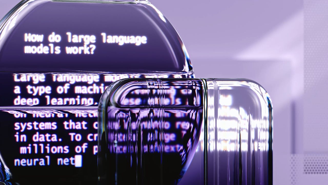 Services-01 Abstract representation of large language models and AI technology.
